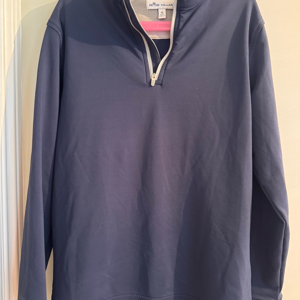 Peter Millar boys Navy Quarter-Zip Pullover
